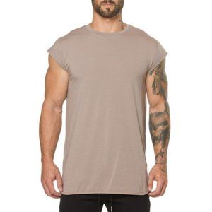 Asrv Beige Men’s Short Sleeve Fitness Tee